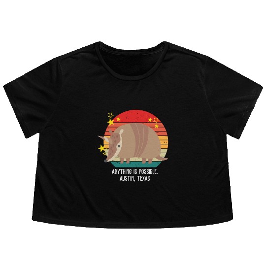 Anything Is Impossible. Austin, Texas Apparel Flowy Cropped Tees