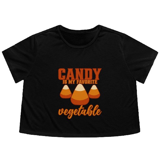 Candy Is My Favorite Vegetable 4 Flowy Cropped Tees