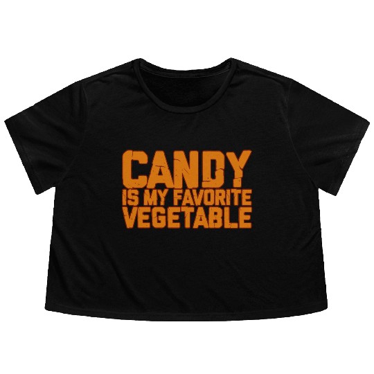 Candy Is My Favorite Vegetable 2 Flowy Cropped Tees