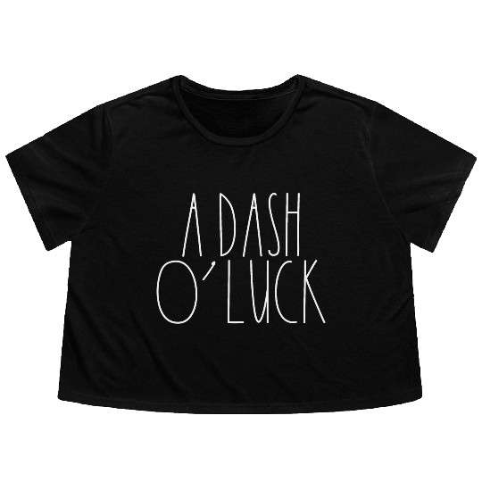 A Dash O' Luck White Rae Dunn Inspired Minimalist Flowy Cropped Tees