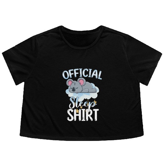 Official Sleep Flowy Cropped Tees Koala