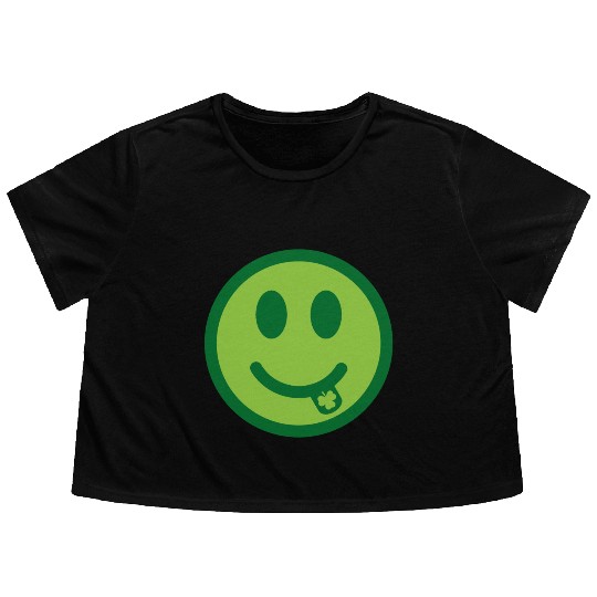 st patricks day - funny Flowy Cropped Tees