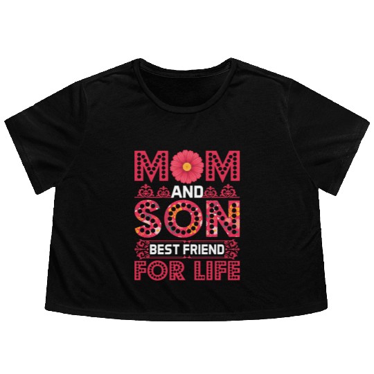 Mom And Son Flowy Cropped Tees