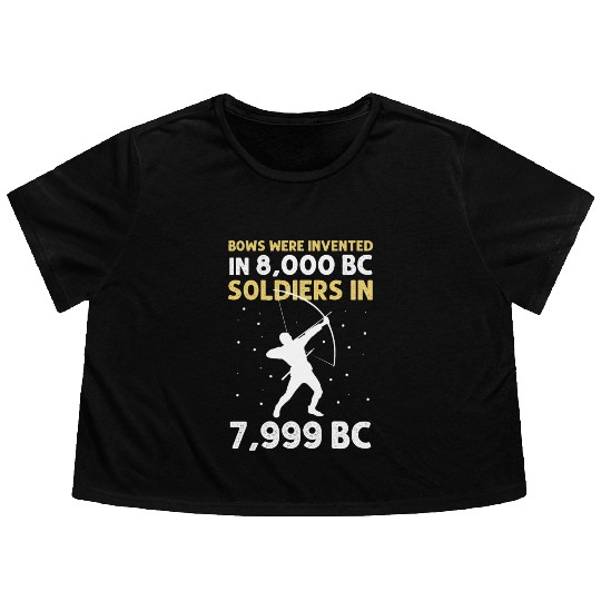 Archery the history of bow and arrow Flowy Cropped Tees