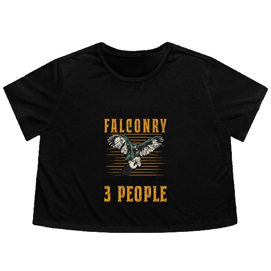 I Like Falconry And Maybe 3 People Falcon Flowy Cropped Tees