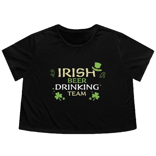 Irish Beer Drinking Team Flowy Cropped Tees