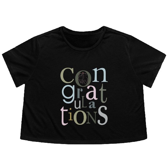 congratulations newborn baby Flowy Cropped Tees