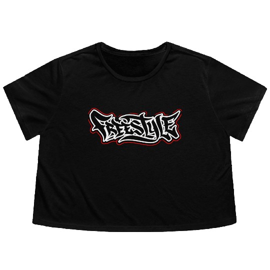 FREESTYLE GRAFFITI ART Flowy Cropped Tees