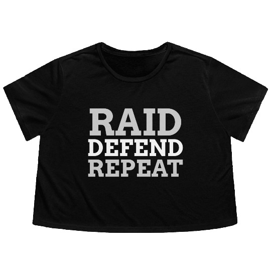 Raid Defend Repeat | Kabaddi Sport Flowy Cropped Tees