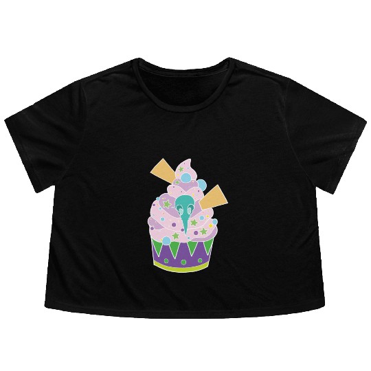 Cupcake Graveyard Flowy Cropped Tees