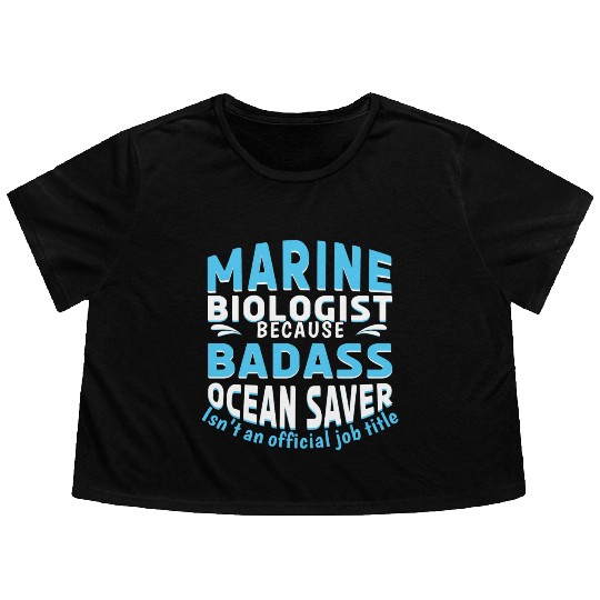 Save Nature Oceans Day Earth Day Marine Biologist Flowy Cropped Tees