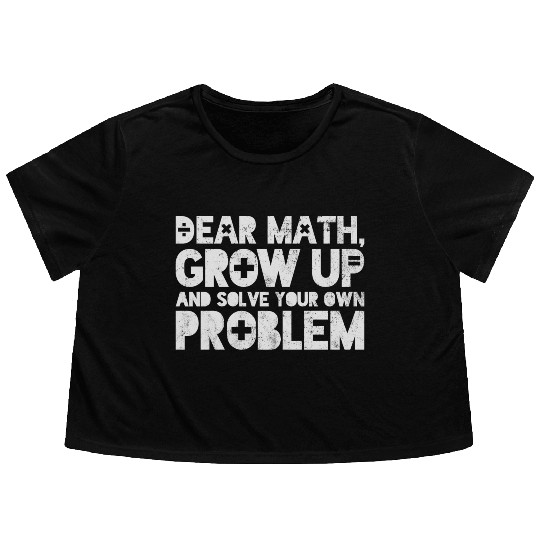 Math Math Teacher Mathematician Mathematics Flowy Cropped Tees