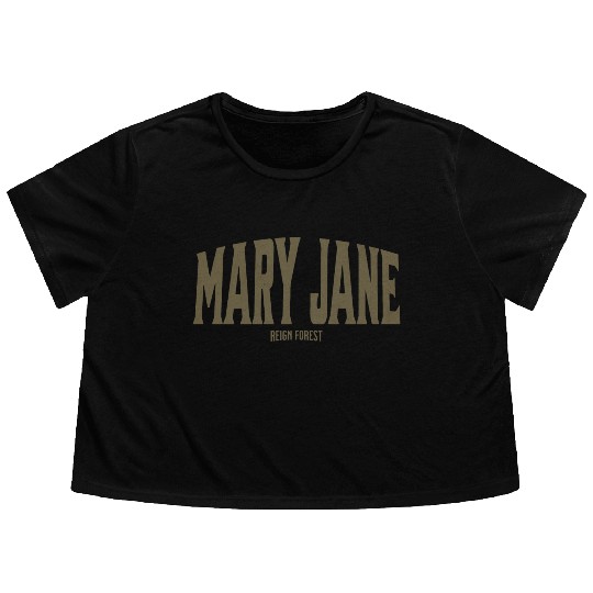 Mary Jane Marijuana Funny Graphic Flowy Cropped Tees Flowy Cropped Tees