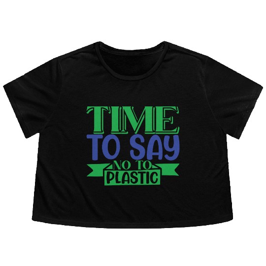 Women's Earth Day Cute Environmental Flowy Cropped Tees