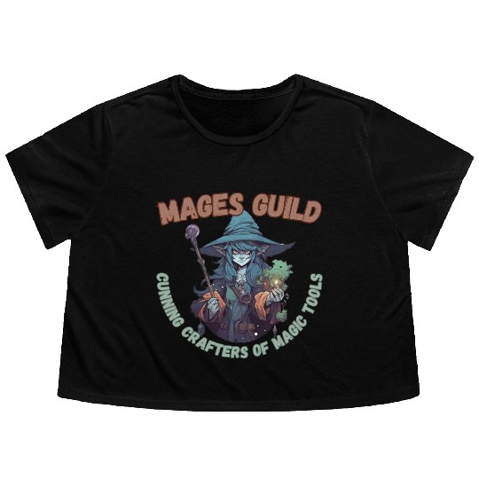 Mages Guild, Magic Tools Flowy Cropped Tees