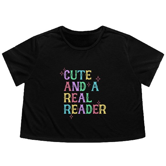 CUTE AND A REAL READER Flowy Cropped Tees