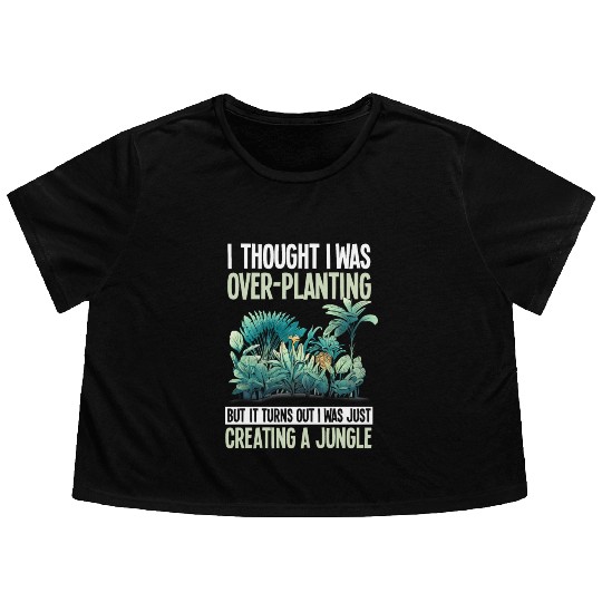 Funny Plants Garden Plant Jungle Flowy Cropped Tees