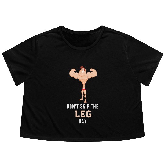 Don't Skin The Leg Day Flowy Cropped Tees