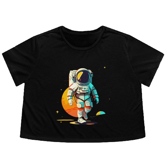 Walking Alone Flowy Cropped Tees