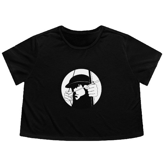 True Archers Shoot Longbow in Black green Flowy Cropped Tees