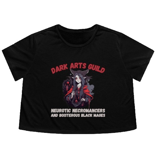 Dark Arts Guild, Necromancer Flowy Cropped Tees
