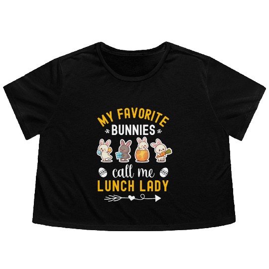 Favorite Bunnies Teacher Easter Flowy Cropped Tees