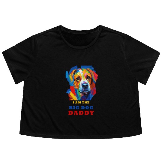 Big Dog Daddy Flowy Cropped Tees