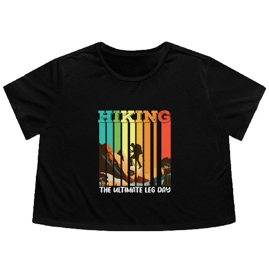 Hiking the ultimate Leg Day Mountain lover Flowy Cropped Tees