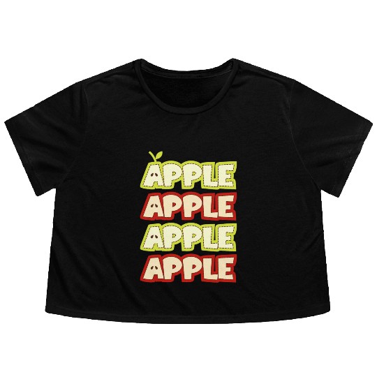 Apple Repeat Apple Picking Farmer Flowy Cropped Tees