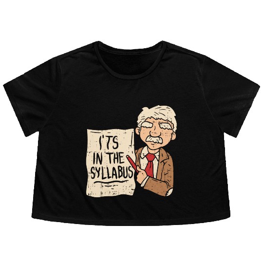 English Teacher Flowy Cropped Tees