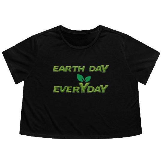 Earth day everyday Flowy Cropped Tees
