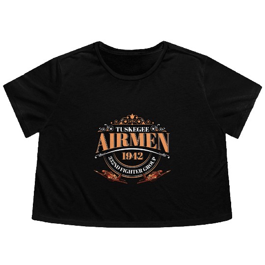 Tuskegee airmen Flowy Cropped Tees