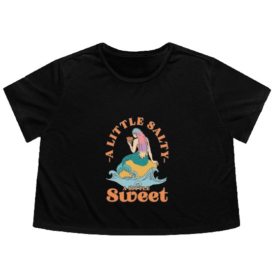 A-Little Salty A-Little Sweet Flowy Cropped Tees