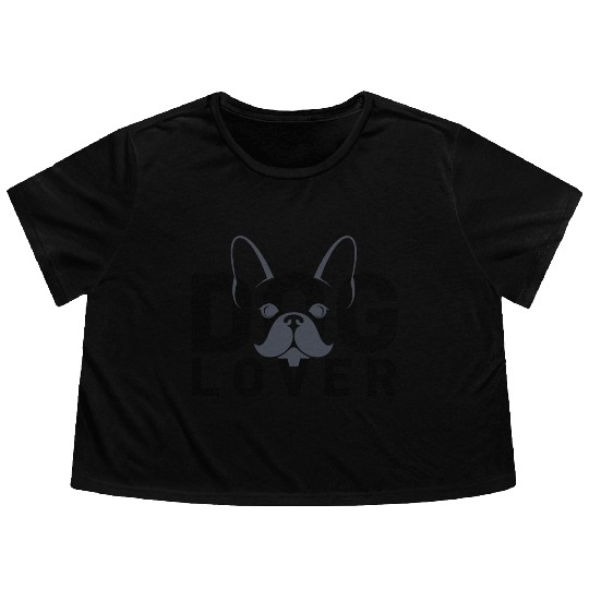 French Bulldog Lover Flowy Cropped Tees