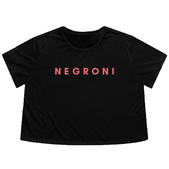 Negroni Cocktail Bartender Drink Stylish Party Ape Flowy Cropped Tees