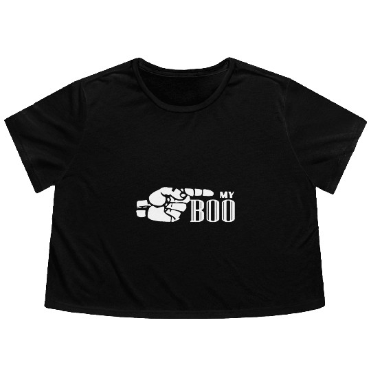 My Boo Gift for Couples His & Hers Valentine's Mat Flowy Cropped Tees