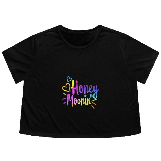 Honeymoonin Flowy Cropped Tees Newlywed Flowy Cropped Tees Wifey Hubby