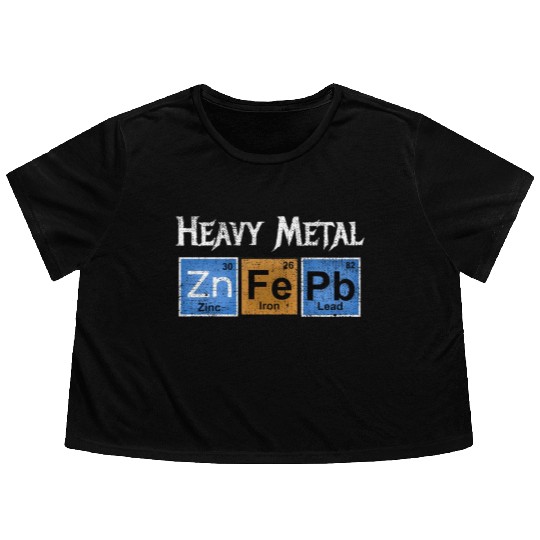 Periodic Table Of Elements Chemistry Fun Flowy Cropped Tees