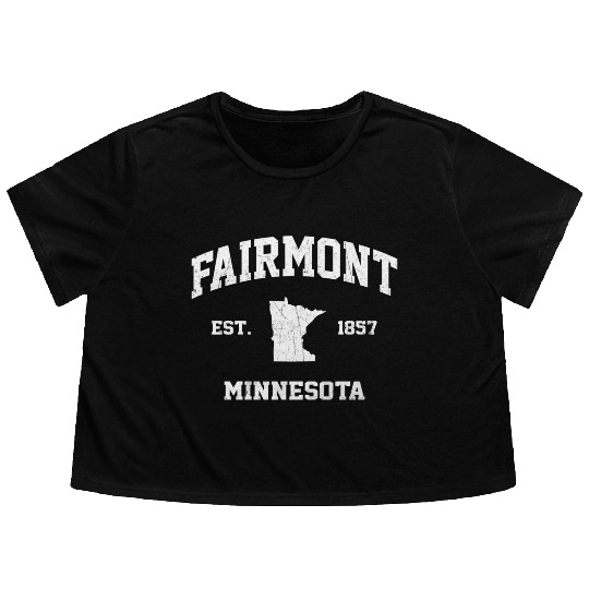 Fairmont Minnesota Mn State Athletic Style Flowy Cropped Tees