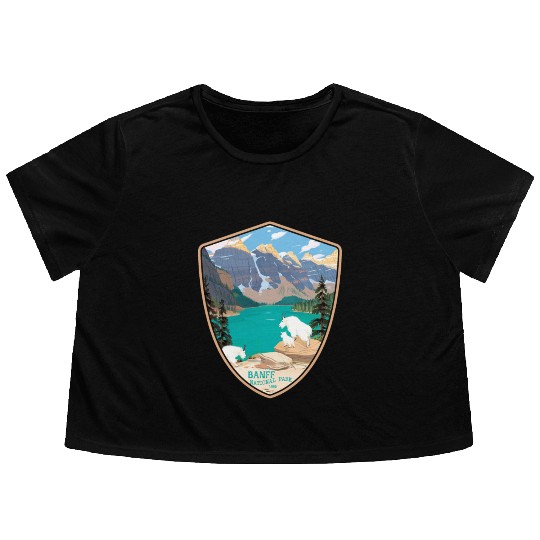 Banff national park Flowy Cropped Tees