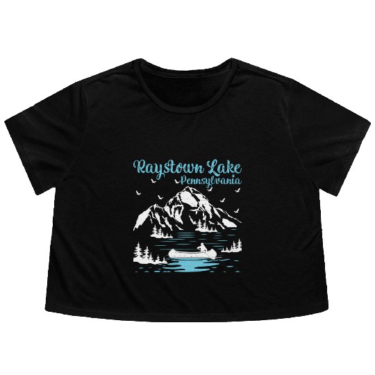 Summer Vacation Pennsylvania Raystown Lake Flowy Cropped Tees