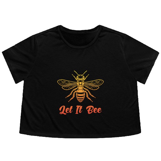Beekepeer Let It Bee Beekepping Bumblebee Nature Flowy Cropped Tees
