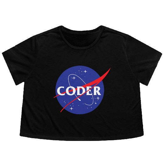 Coder Computer Science Programmer Software Flowy Cropped Tees