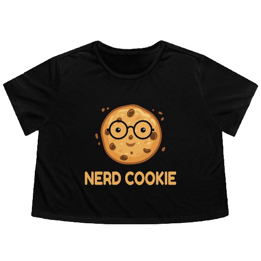 Nerd Cookie Cookies Candy Flowy Cropped Tees