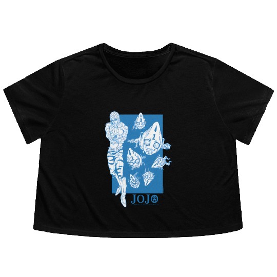 Jojo'S Bizarre Adventure Mista Six Bullets Flowy Cropped Tees