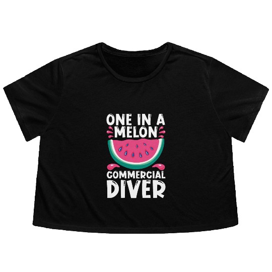 Diving Diver Melon Commercial Diving Flowy Cropped Tees