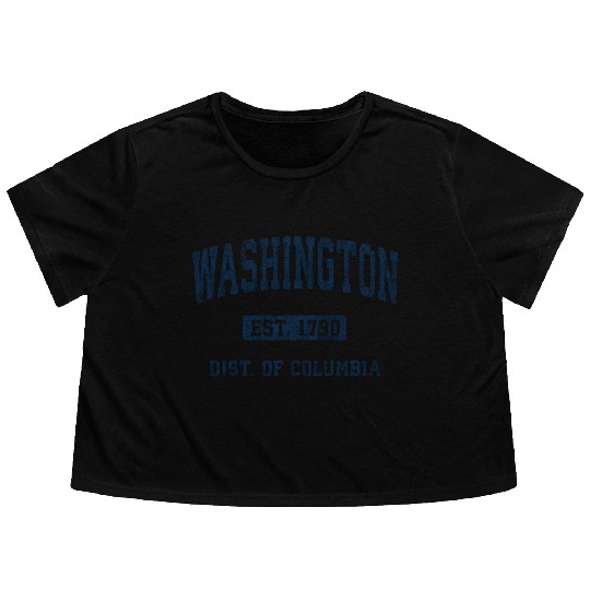 Washington Dc Athletic Sports Flowy Cropped Tees