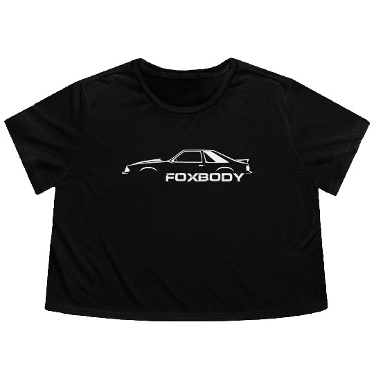 Foxbody For The Stang Enthusiast Flowy Cropped Tees