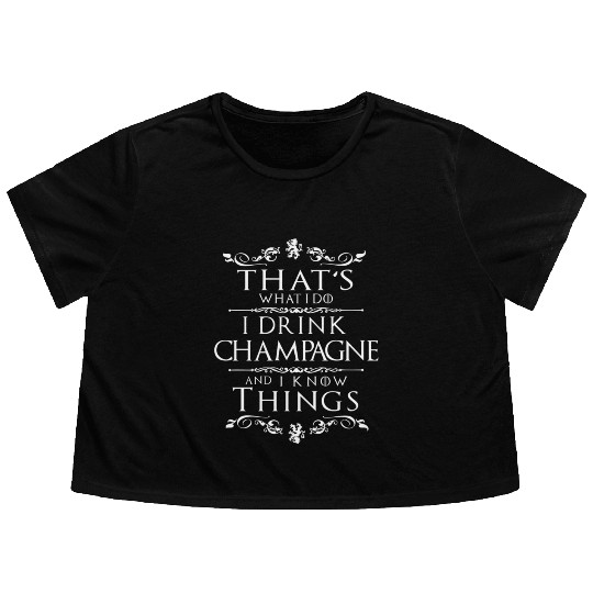 Champagne Champagne Champagne Flowy Cropped Tees