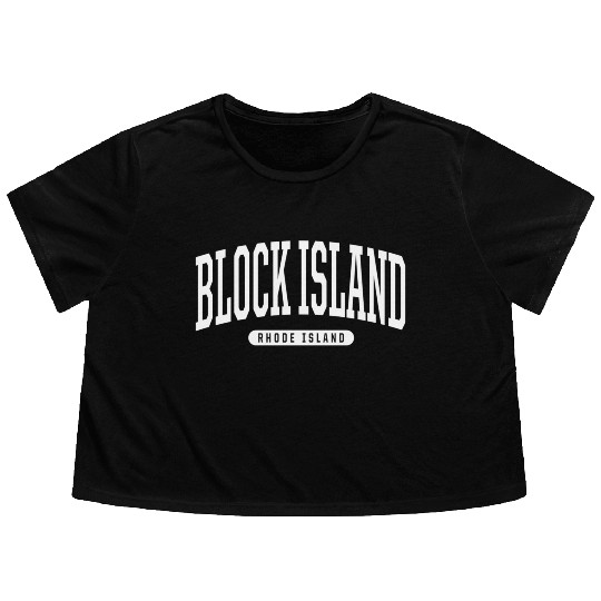 Style Block Island Rhode Island Flowy Cropped Tees